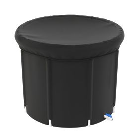 97Gal Large Size Ice BathTub with Cover for Adults Athletes Recovery Cold Water Therapy Outdoor Portable Cold Plunge Tub 660LBS Load Capacity 33.